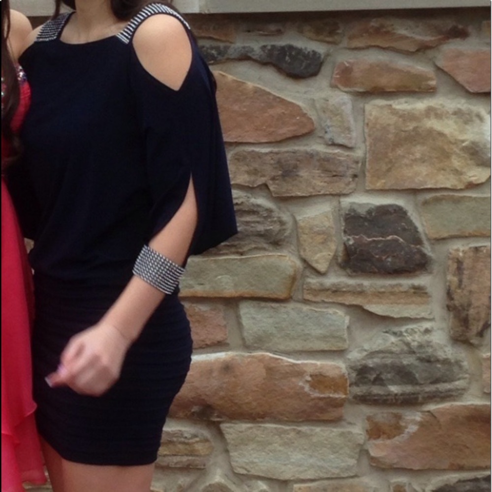 Navy blue cocktail dress